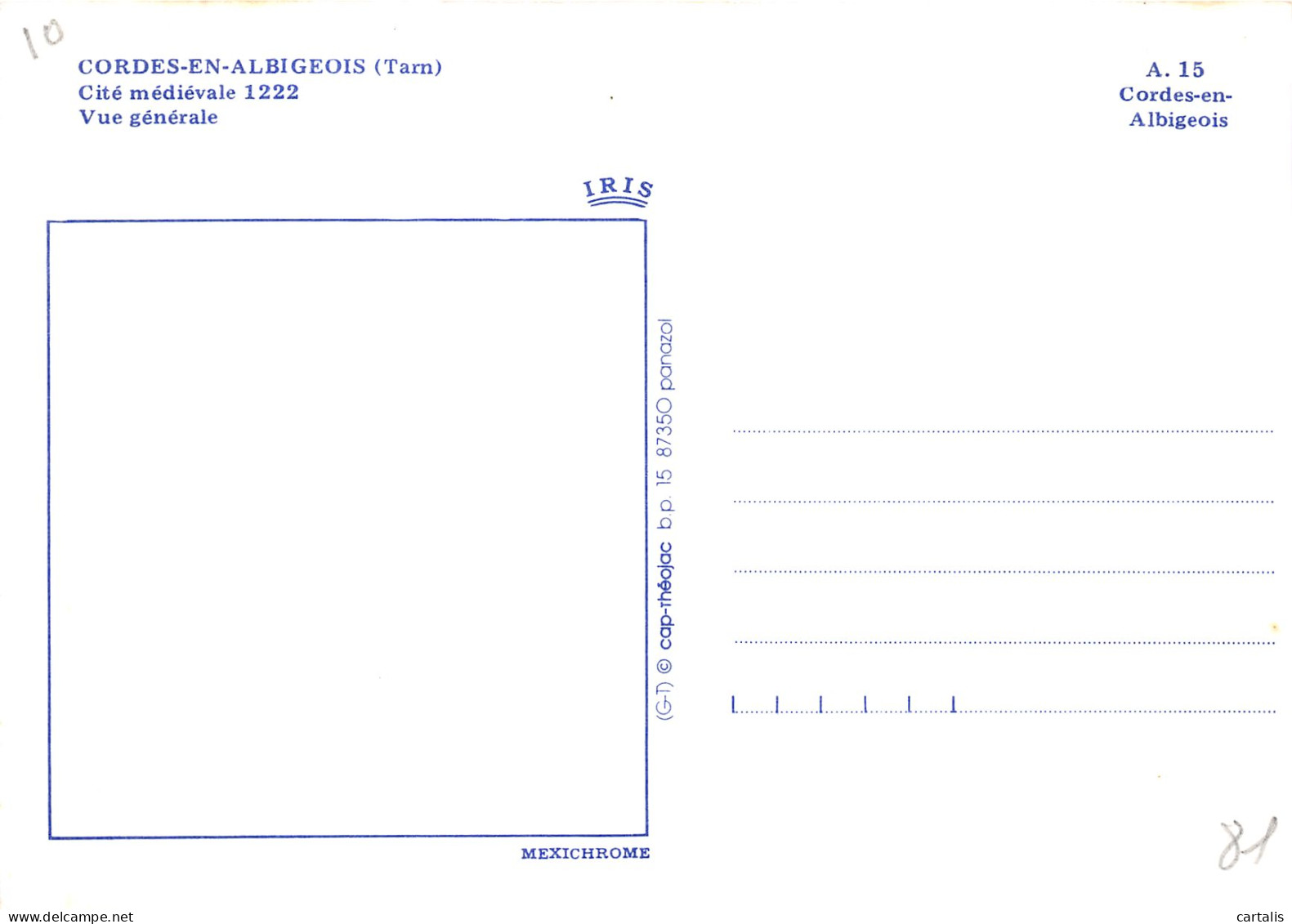 81-CORDES EN ALBIGEOIS-N° 4393-D/0275 - Cordes