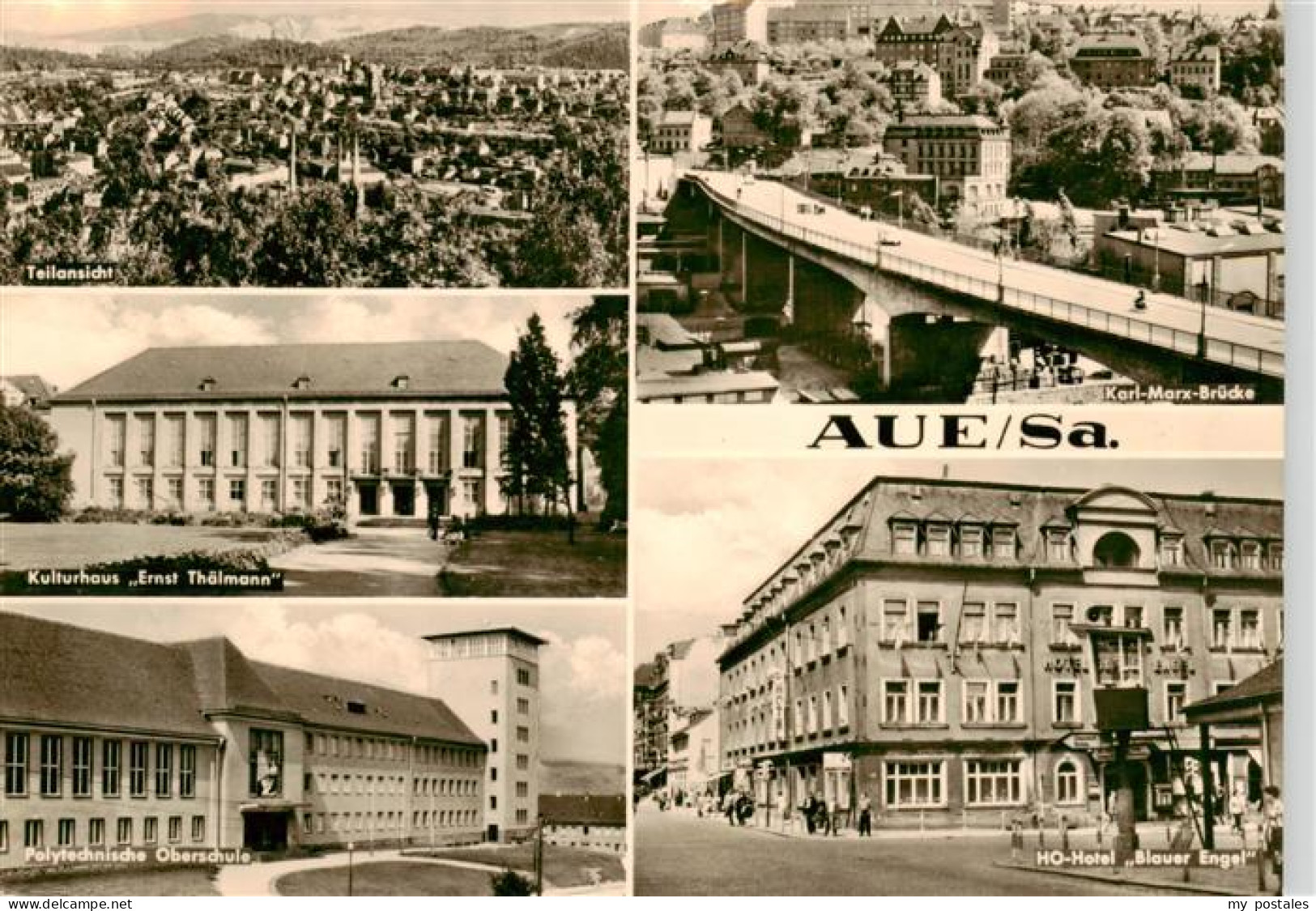 73888882 Aue  Sachsen Teilansicht Kulturhaus Ernst Thaelmann Polytechnische Ober - Aue