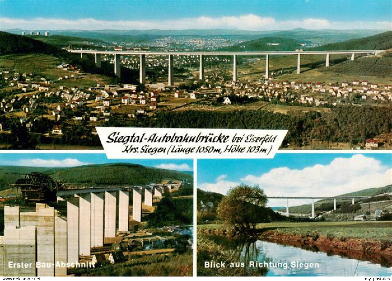 73888827 Siegen  Westfalen Siegtal Autobahnbruecke Bei Eiserfeld Erster Bauabsch - Siegen