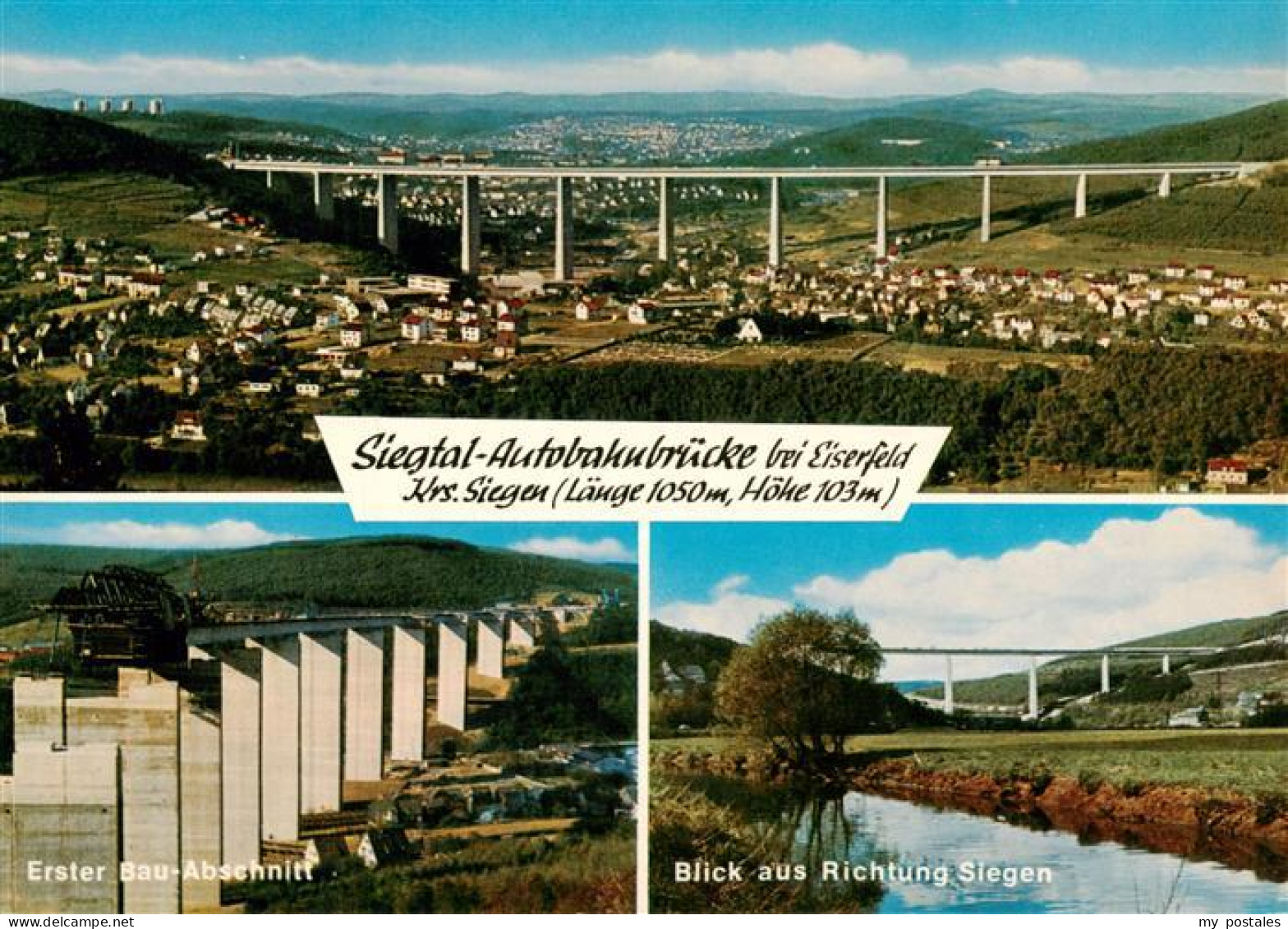 73888822 Siegen  Westfalen Siegtal Autobahnbruecke Bei Eiserfeld Erster Bauabsch - Siegen