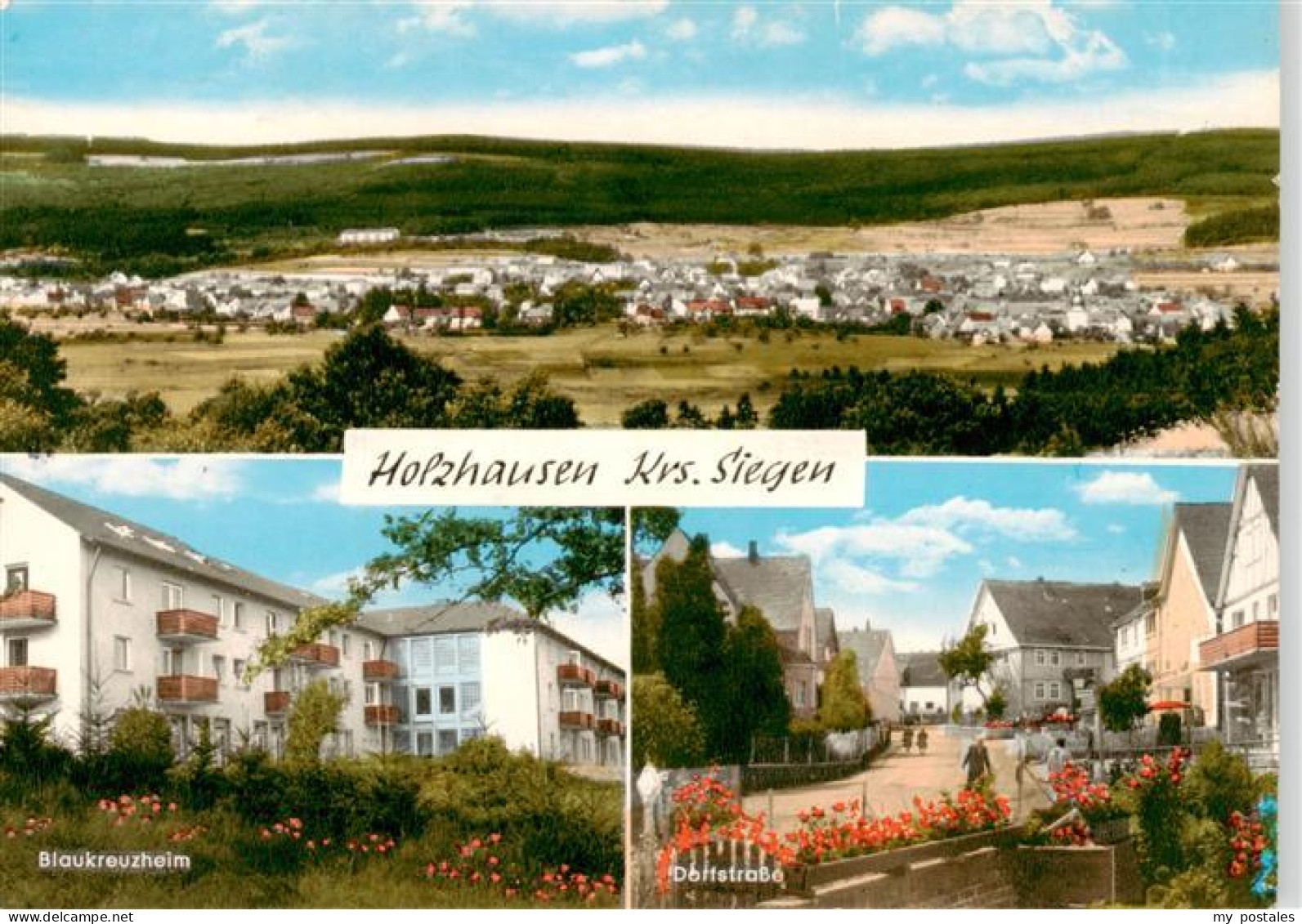 73888821 Holzhausen Siegen Burbach Panorama Blaukreuzheim Dorfstrasse  - Bad Laasphe