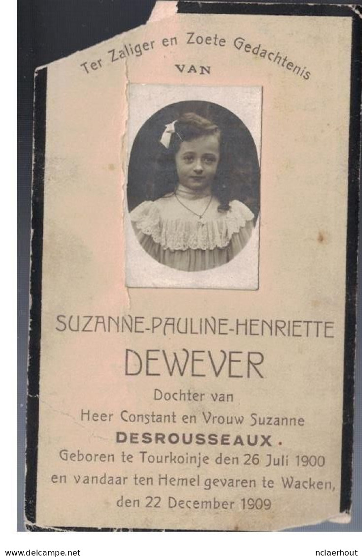 2404-01k Suzanne De Wever Tourkonje 1900 - Wakken 1909 - Andachtsbilder
