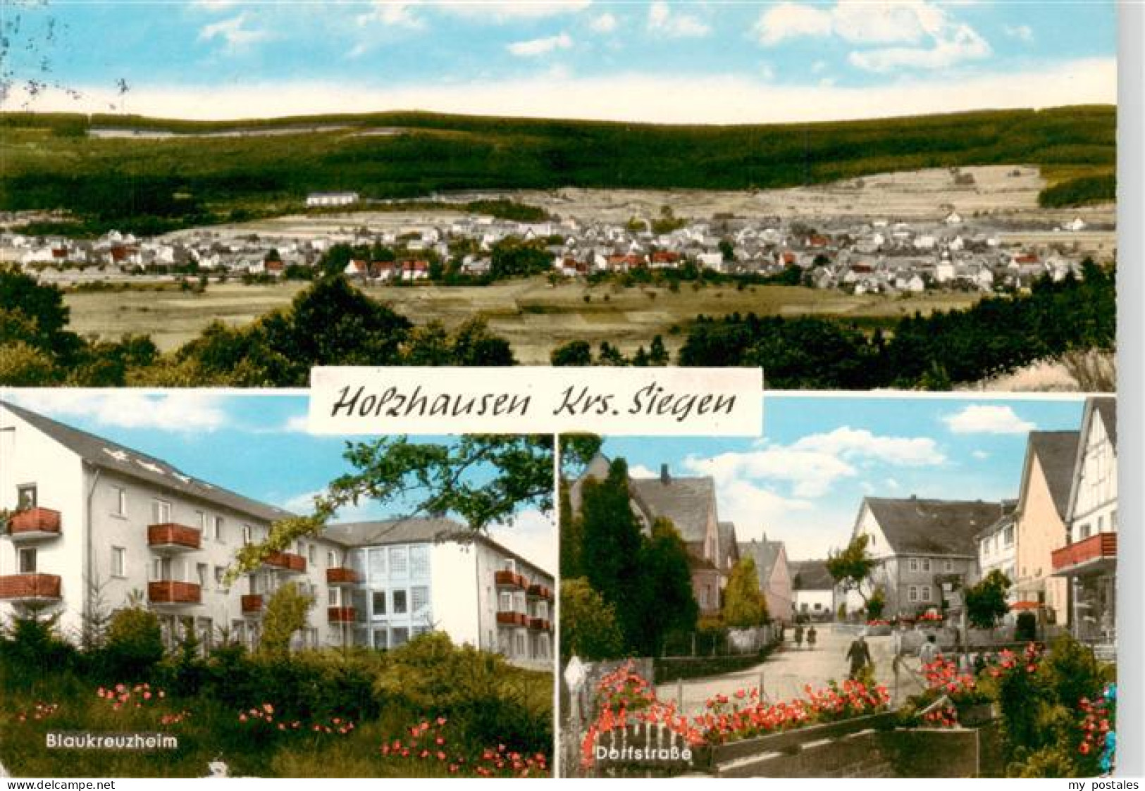 73888810 Holzhausen Siegen Burbach Panorama Blaukreuzheim Dorfstrasse  - Bad Laasphe