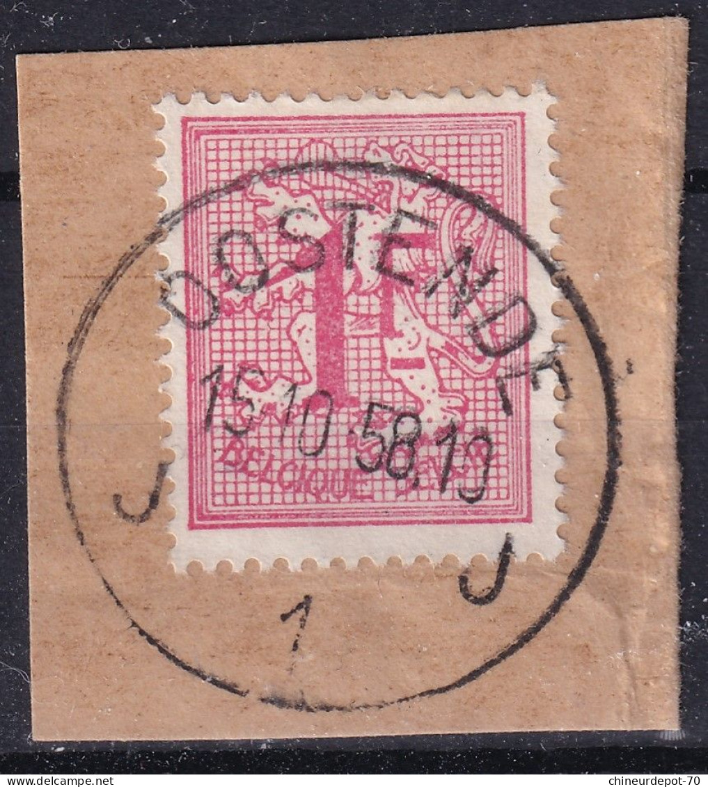 Timbre Belge Chiffre Cachet Oostende J 1 J - Used Stamps