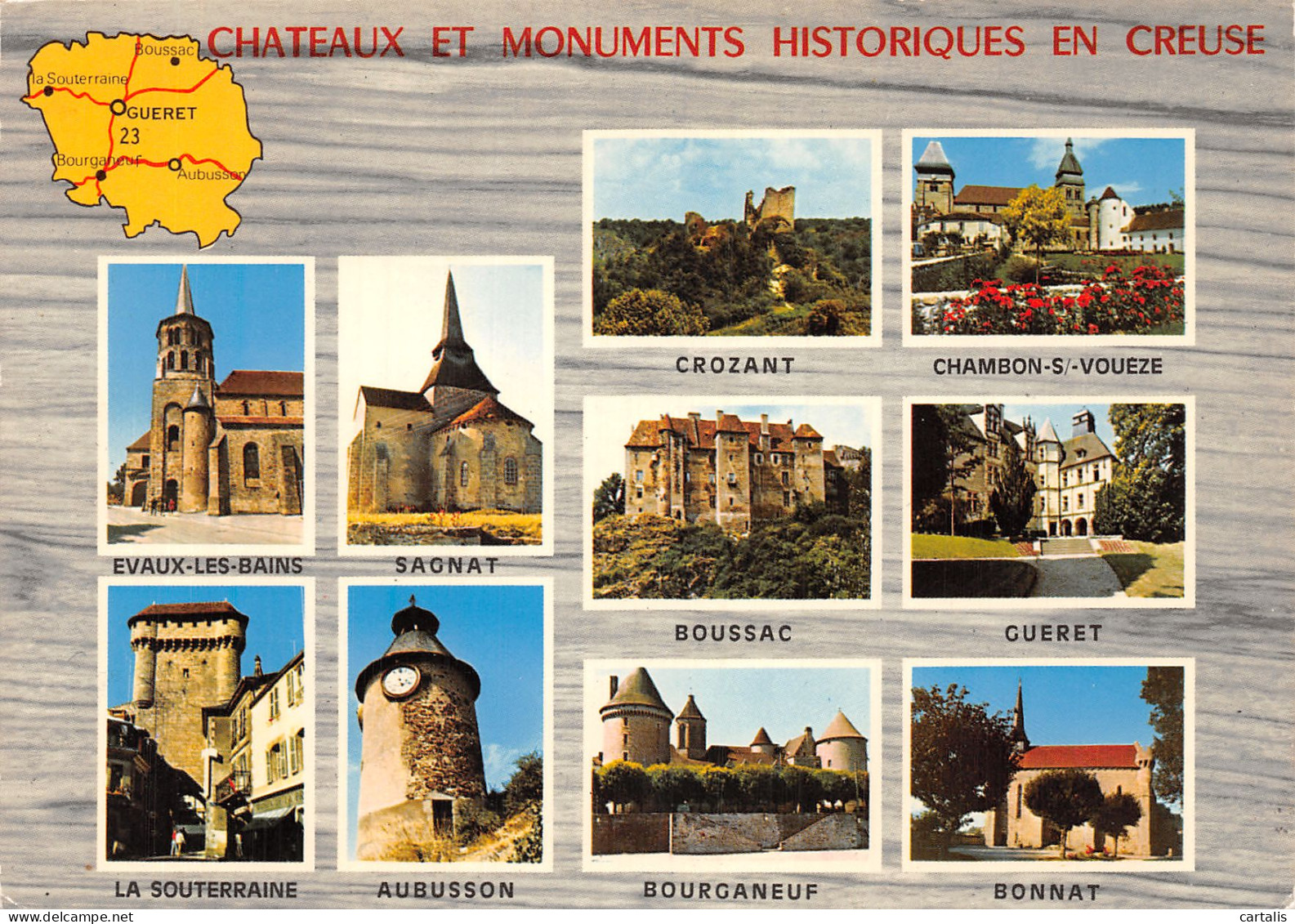 23-CHATEAUX ET MONUMENTS HISTORIQUES EN CREUSE-N° 4395-D/0151 - Autres & Non Classés