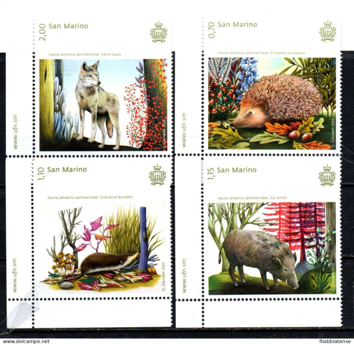 2022 - San Marino 2731/34 Fauna Selvatica   +++++++++ - Unused Stamps