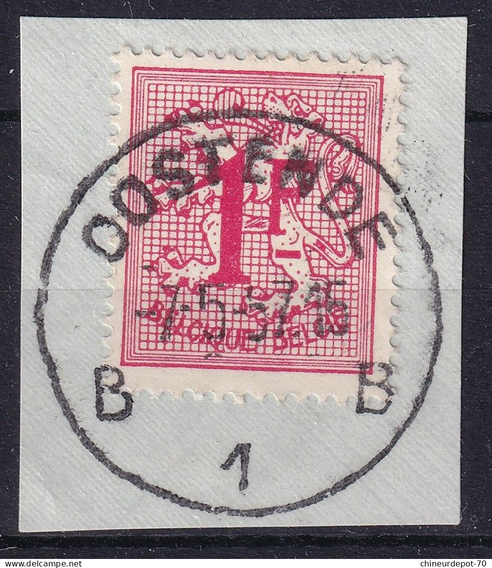 Timbre Belge Chiffre Cachet Oostende B 1 B - Used Stamps