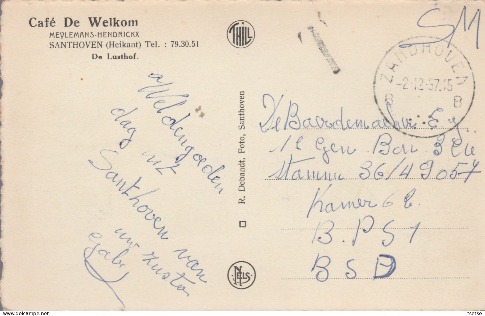 Zandhoven/ Santhoven - Café De Welkom / Meylemans-Hendrickx - De Lusthof - Bieren: Maes Pils ( Verso Zien ) - Zandhoven