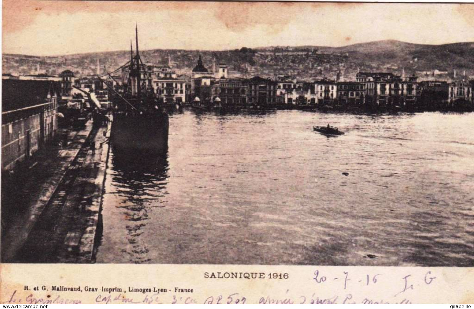 Grece -Ελλάδα -  SALONIQUE -  Le Port En 1916 - Grecia