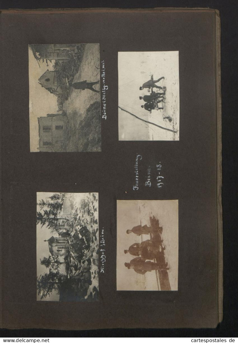 Fotoalbum mit 84 Fotografien, 1.WK 1. Garde Feld Artillerie Regiment Berlin, Frankreich Westfront, Flugzeug, Panzer 19 
