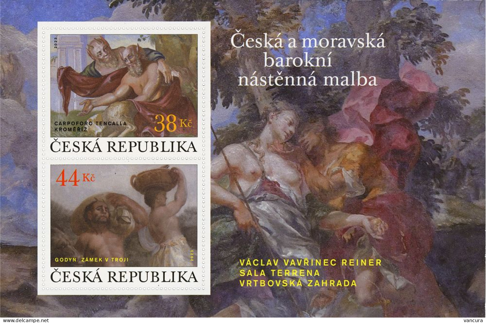 A 1204 - 5 Czech Republic Czech And Moravian Baroque  Murals 2023 - Unused Stamps