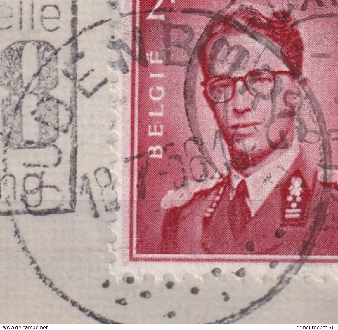 Timbre Belge ROI BAUDOUIN LUNETTE TYPE MARCHAND EXPOSITION BRUXELLES 1958 OUDENBERG - Usati