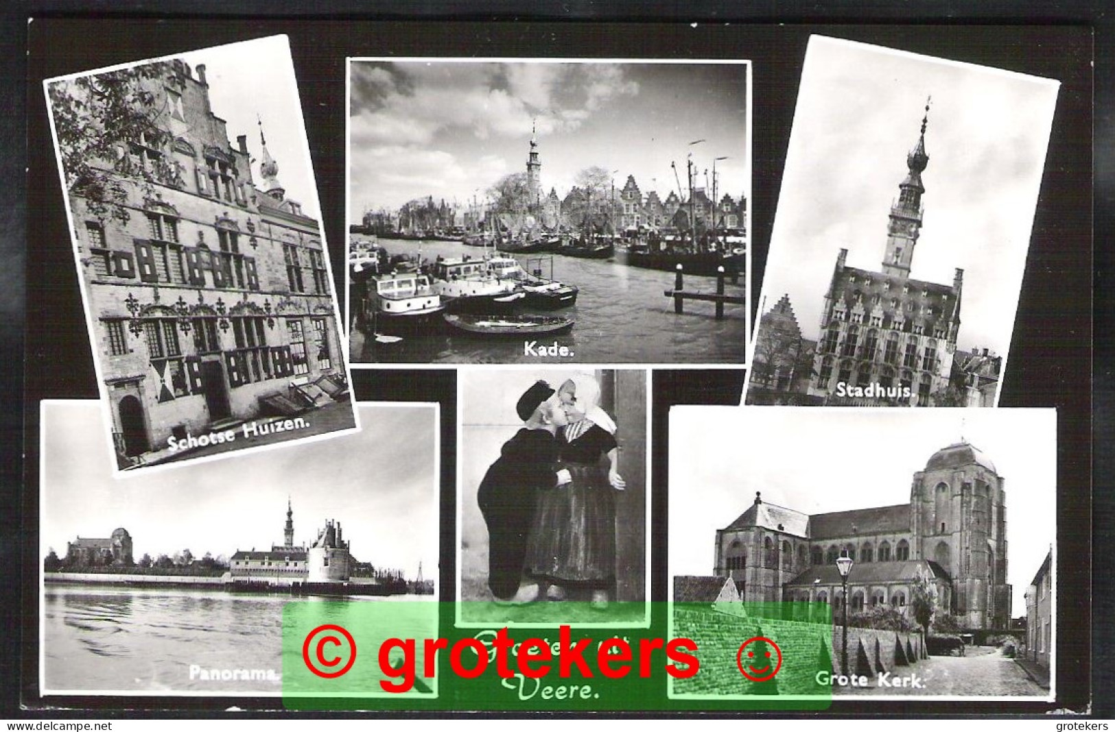 VEERE Groeten Uit 6-luik 1966 - Veere