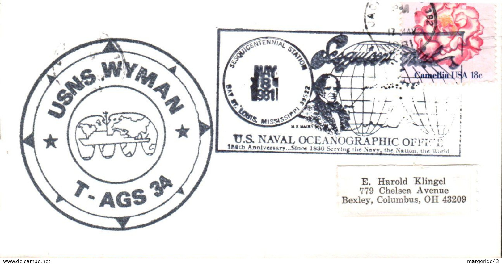 USA ETATS UNIS U S NAVAL OCENAOGRAPHIC OFFICE 1981 - Schmuck-FDC