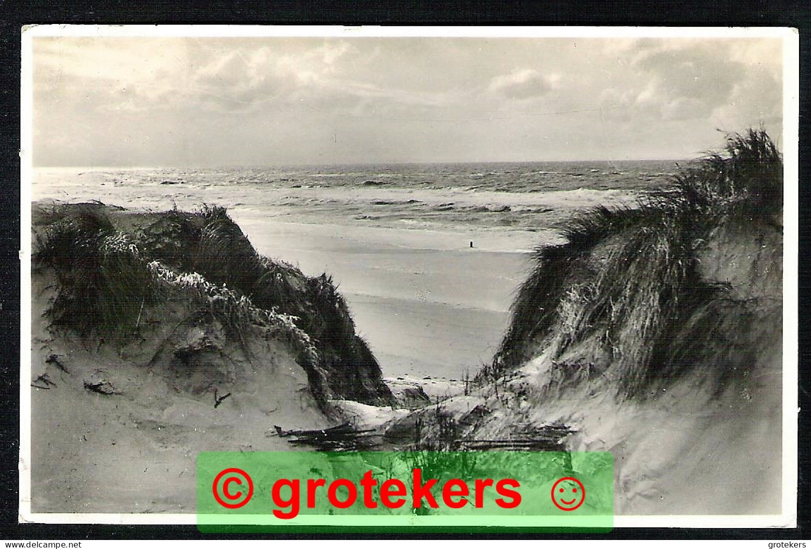 AMELAND Doorkijk Op Zee 1937 Mooi Kortebalkstempel NES OP AMELAND (Fr.) - Ameland