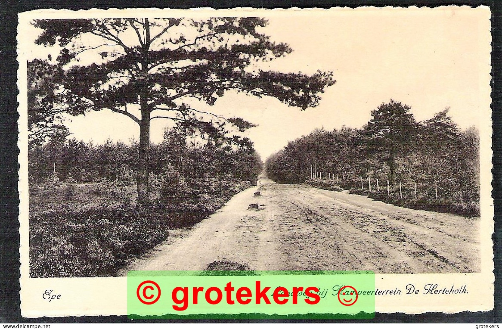 EPE Landweg Bij Kampeerterrein De Hertekolk Ca 1935 ?  - Epe