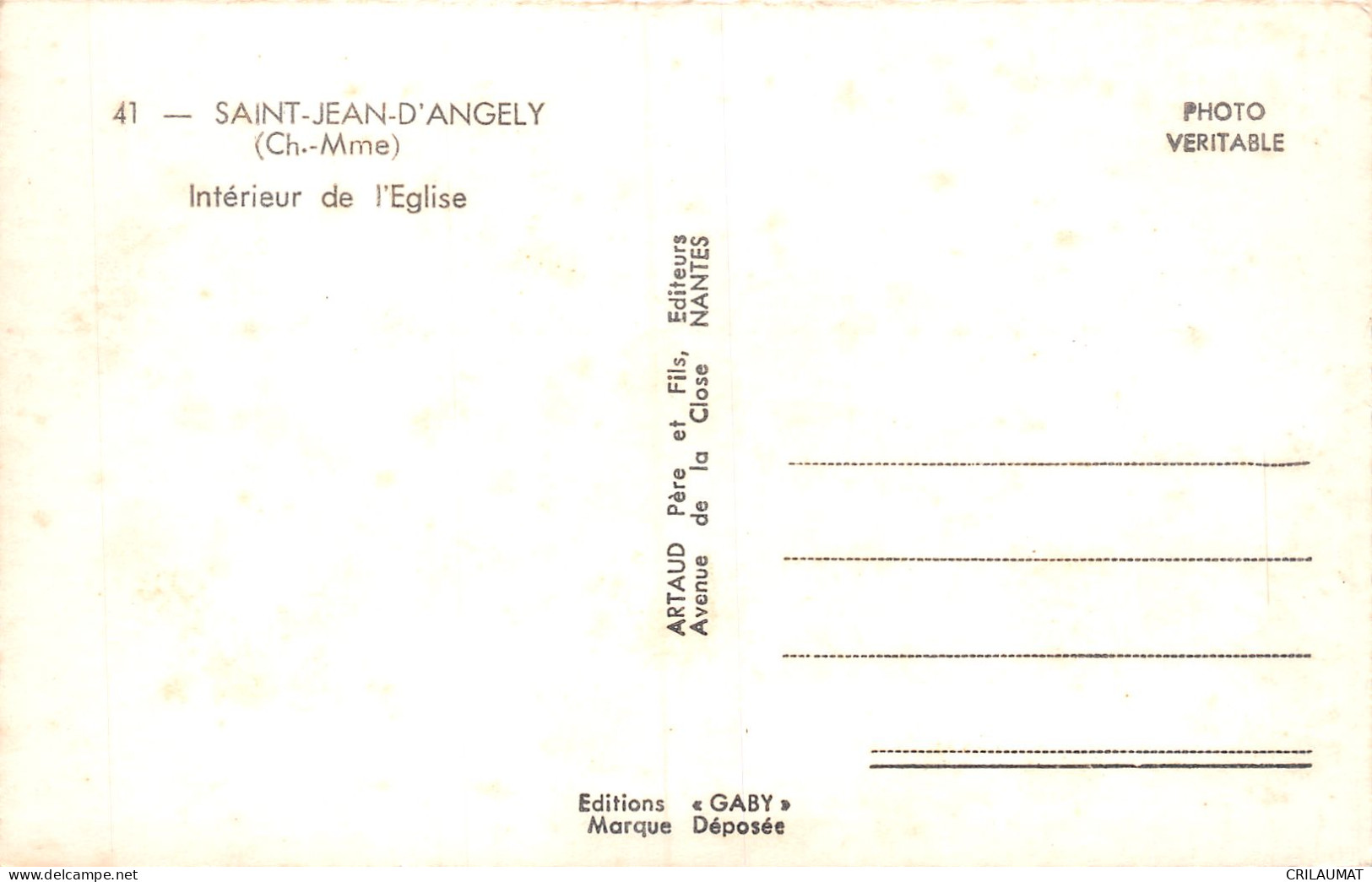 17-SAINT JEAN D ANGELY -N°T5074-B/0039 - Saint-Jean-d'Angely