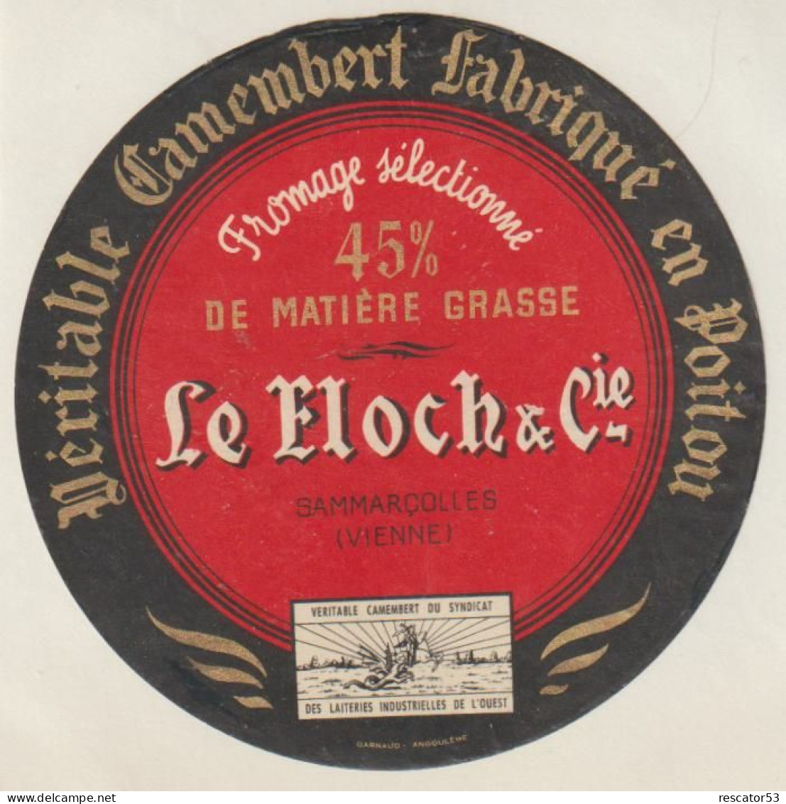 étiquette Camembert - Cheese