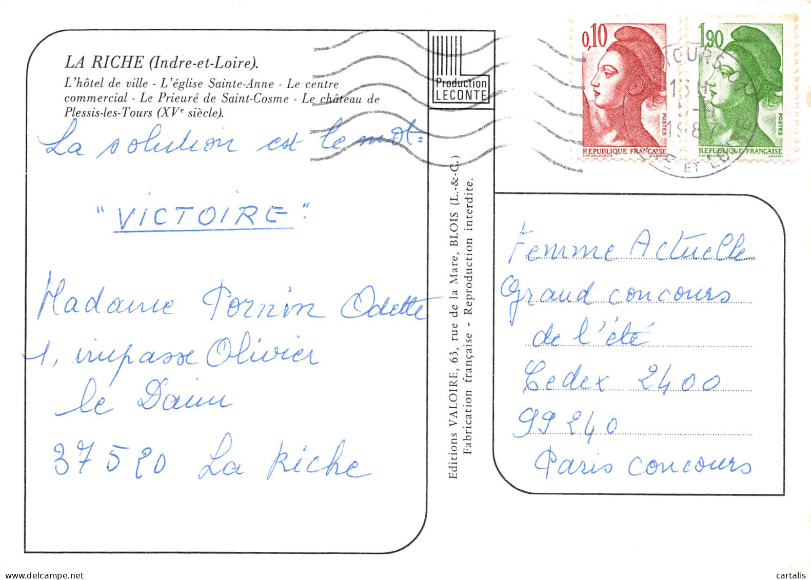 37-LA RICHE-N° 4397-D/0101 - La Riche