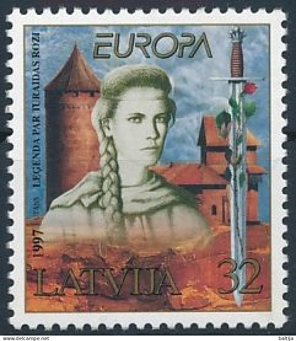 Mi 453 ** MNH / CEPT Europa, Myths And Legends, Rose Of Turaida - Lettonia