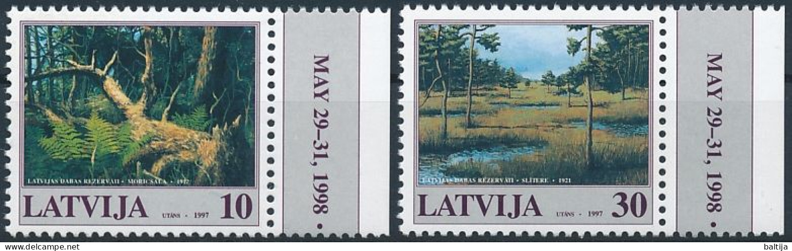 Mi 465-466 ** MNH / Nature Reserves, Moricsala, Slītere - Lettonie