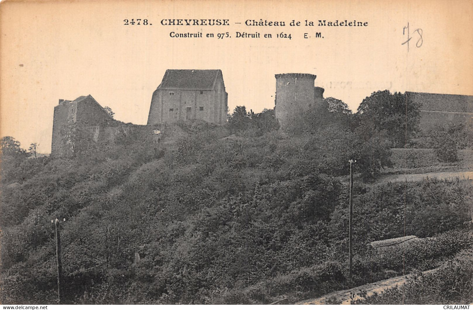 78-CHEVREUSE CHÂTEAU DE LA MADELEINE-N°T5075-C/0187 - Chevreuse