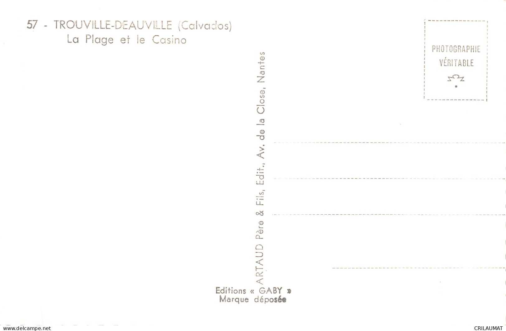 14-TROUVILLE DEAUVILLE-N°T5075-B/0157 - Trouville