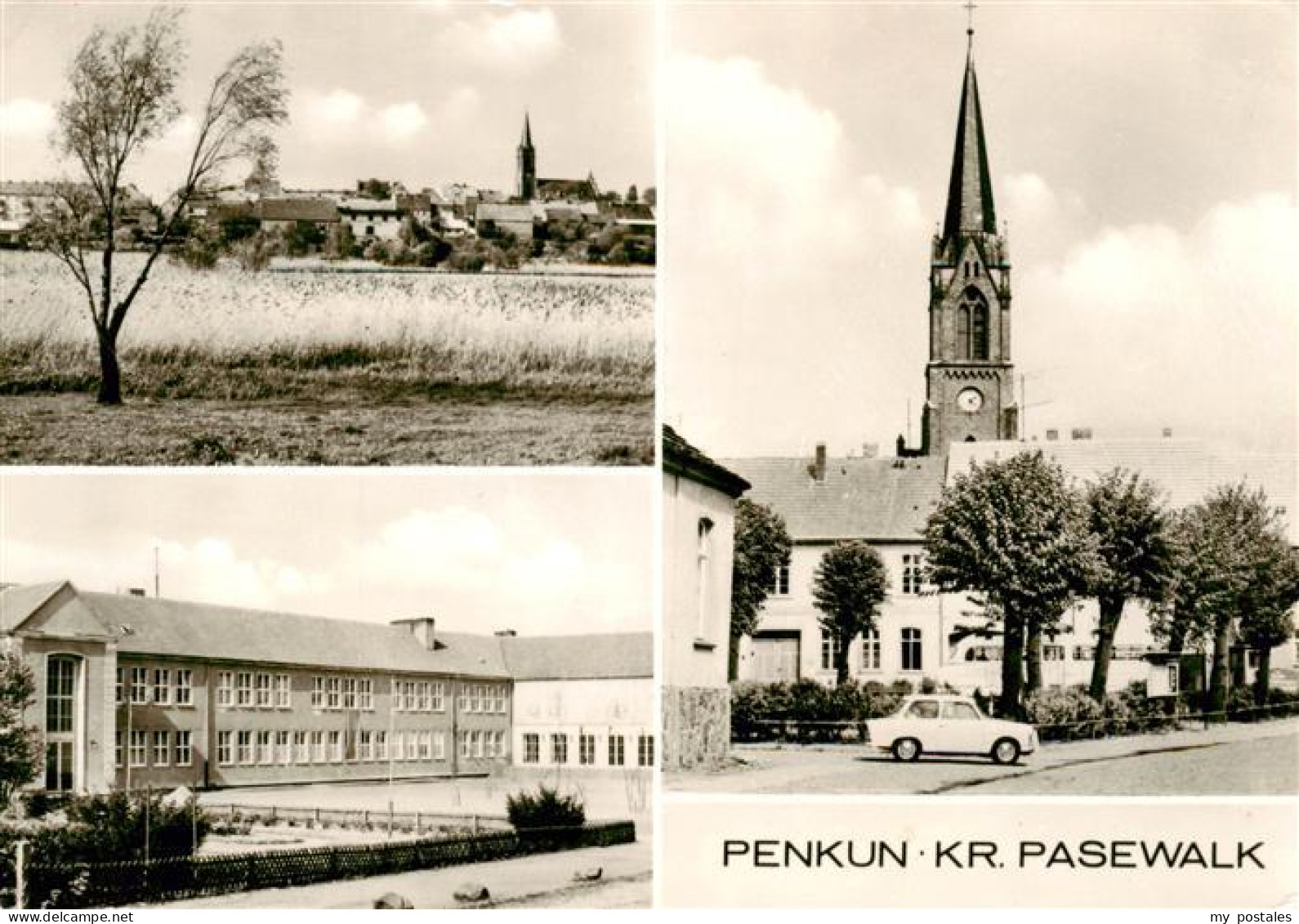 73888332 Penkun Panorama Schule Kirche Penkun - Autres & Non Classés