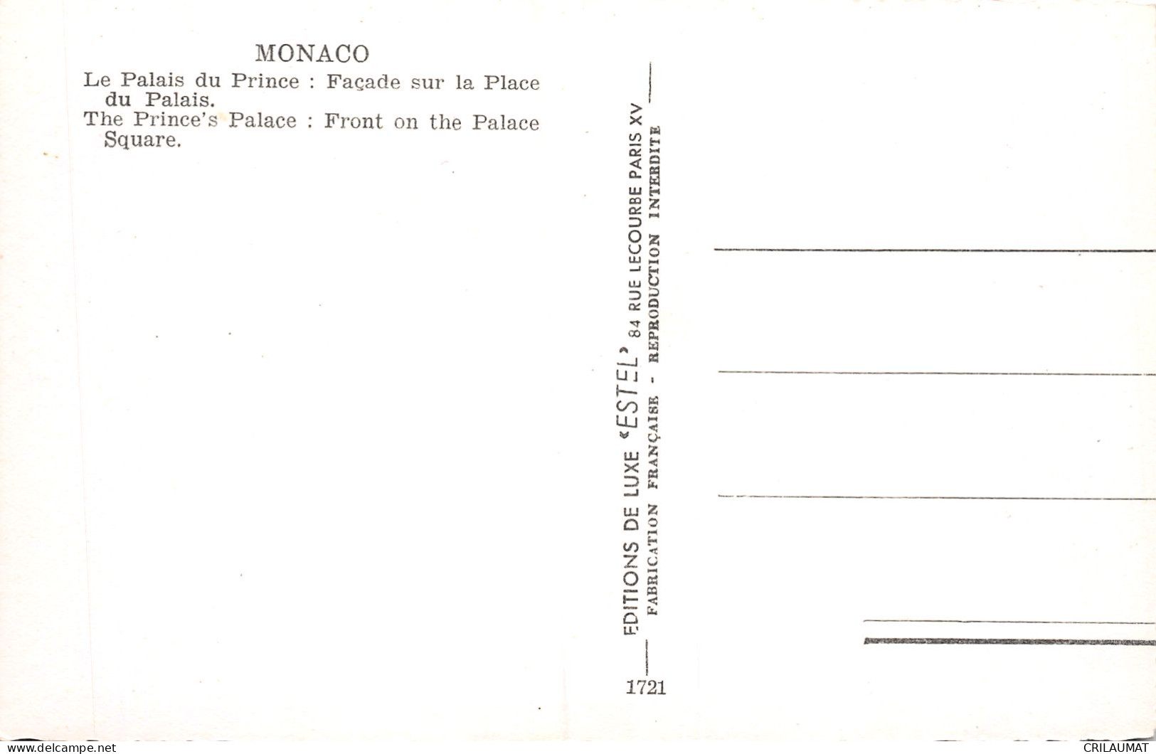 98-MONACO-N°T5075-B/0083 - Andere & Zonder Classificatie