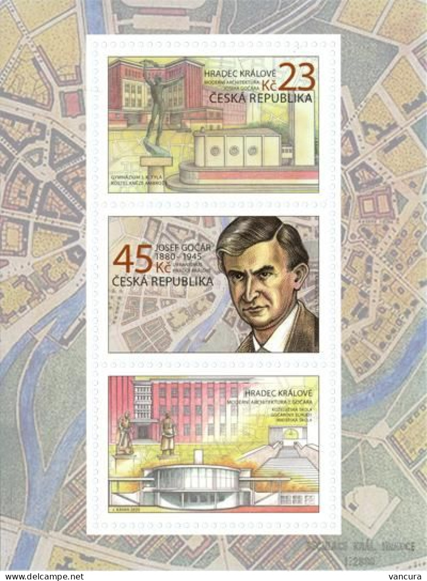 **A 1065 - 6 Czech Republic J. Gocar, Architect 2020 - Nuevos