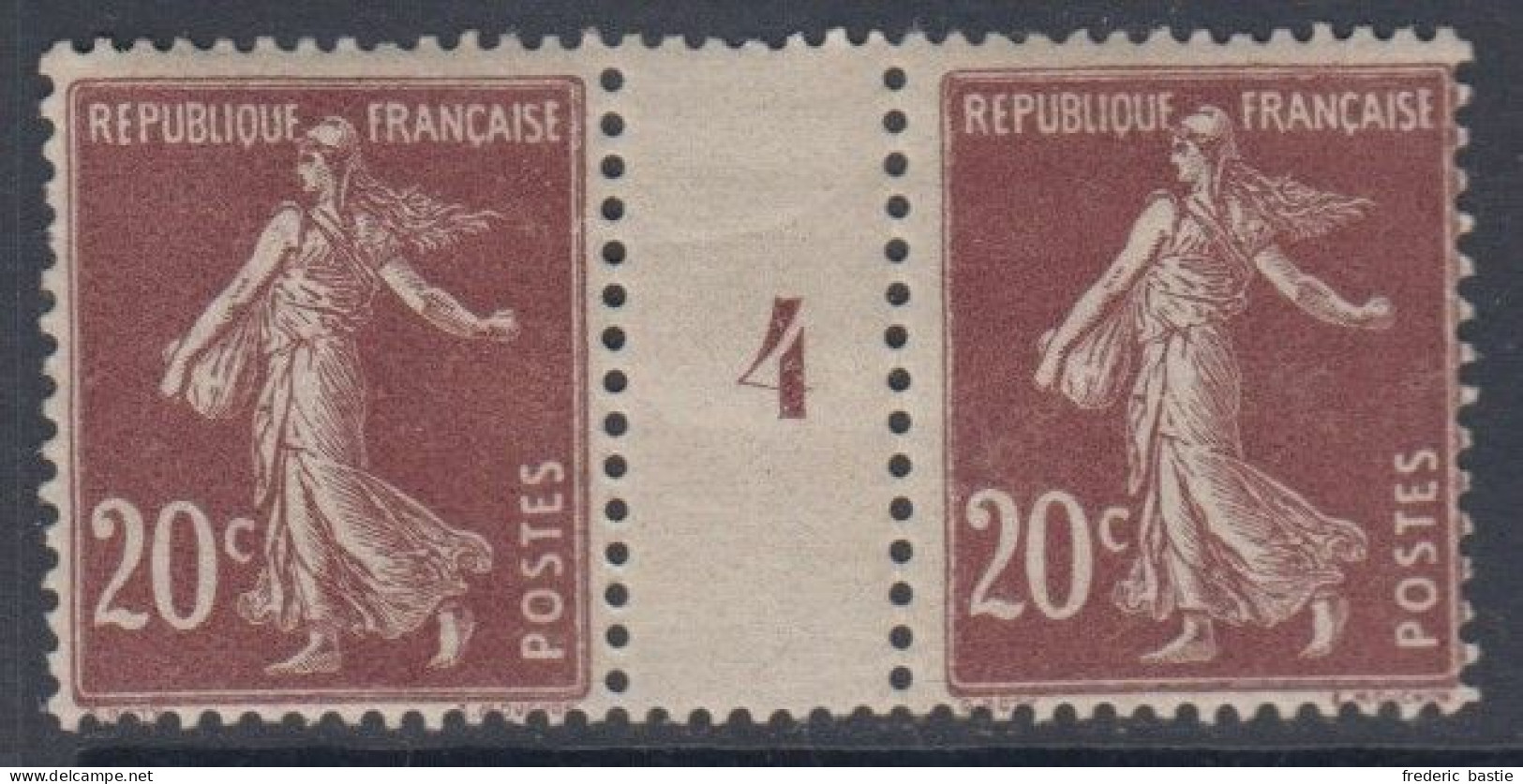 Semeuse N° 139 Paire Millésime 4 -  Timbres * * , Intervalle * - Millesimi