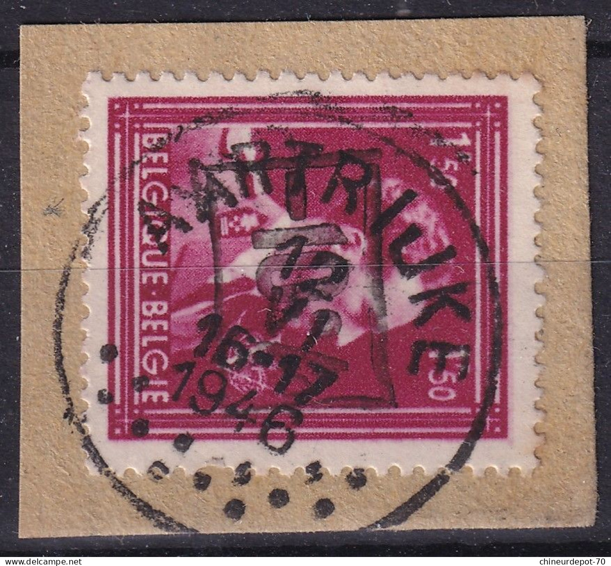 Timbre Belge ROI KING  CACHET AARTRIJKE 1946 - Oblitérés