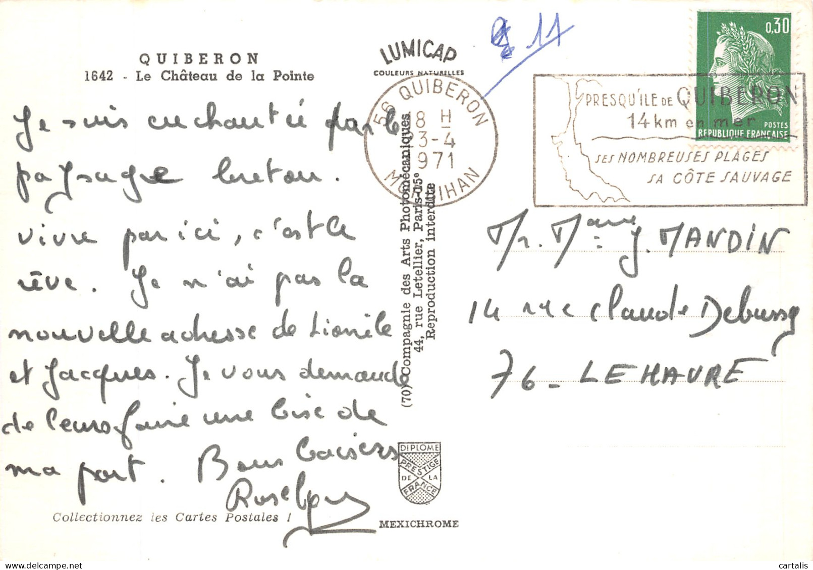 56-QUIBERON LE CHATEAU-N° 4401-A/0013 - Quiberon