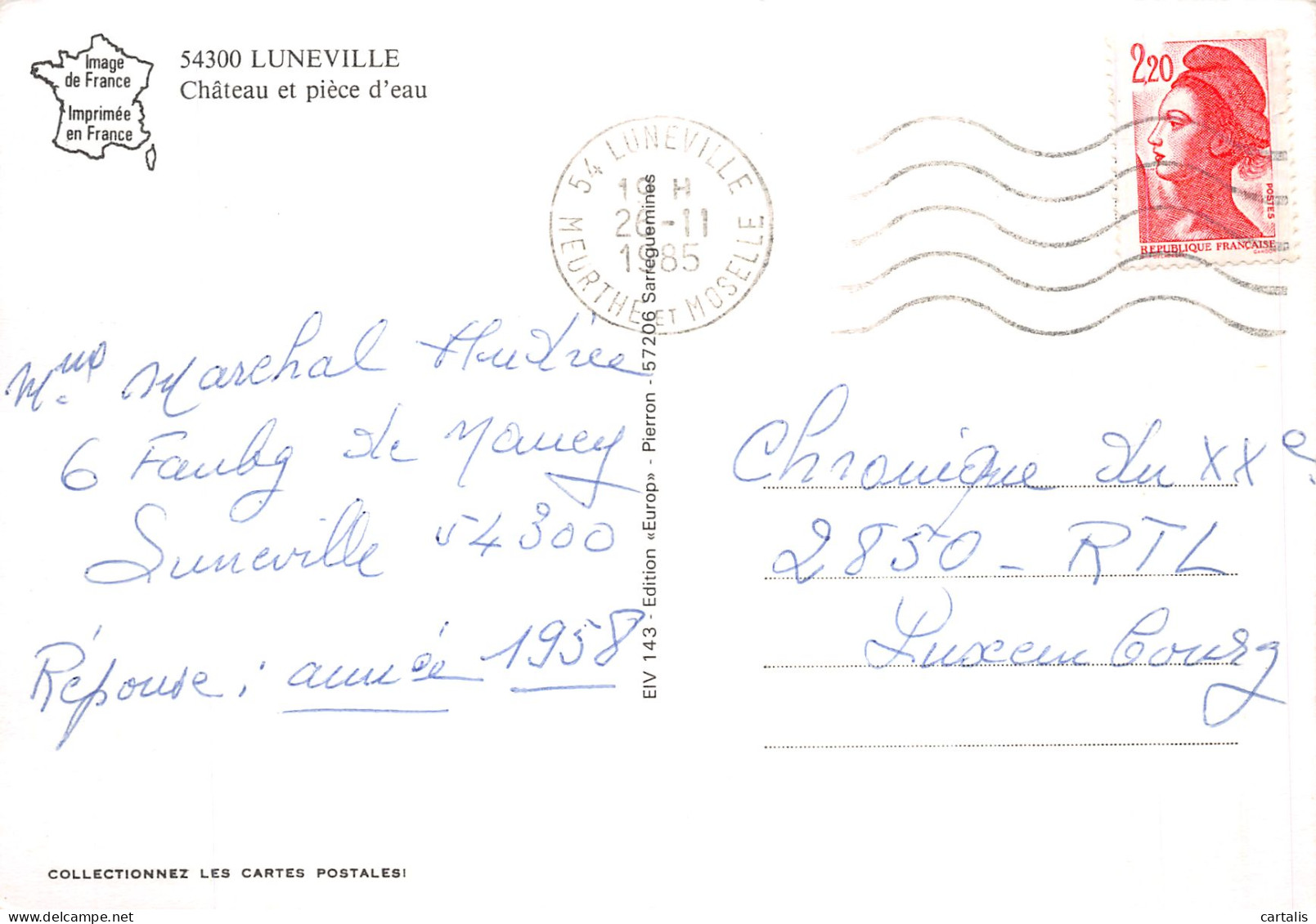 54-LUNEVILLE LE CHATEAU-N° 4401-D/0275 - Luneville