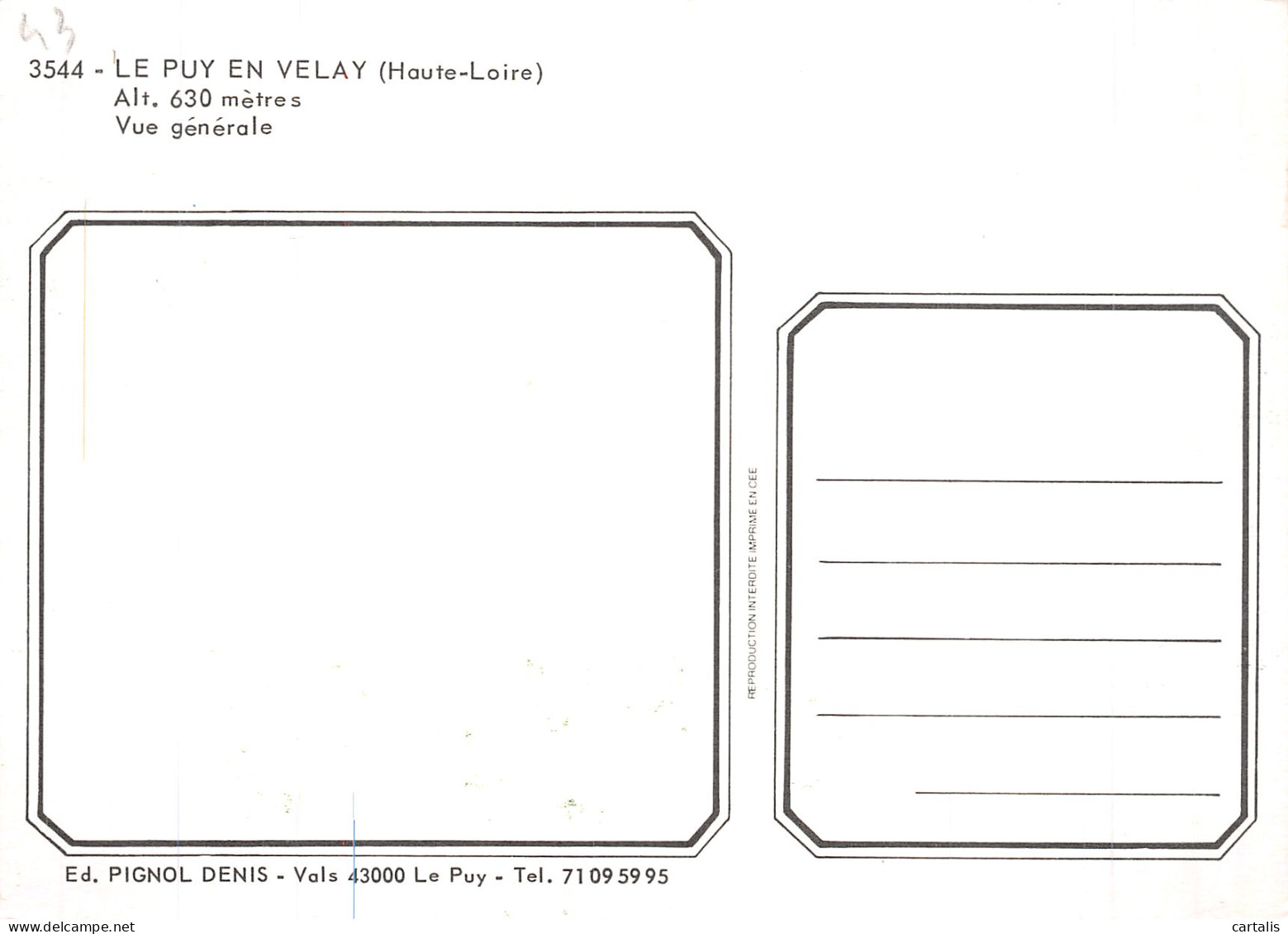 43-LE PUY EN VELAY-N° 4401-D/0089 - Le Puy En Velay