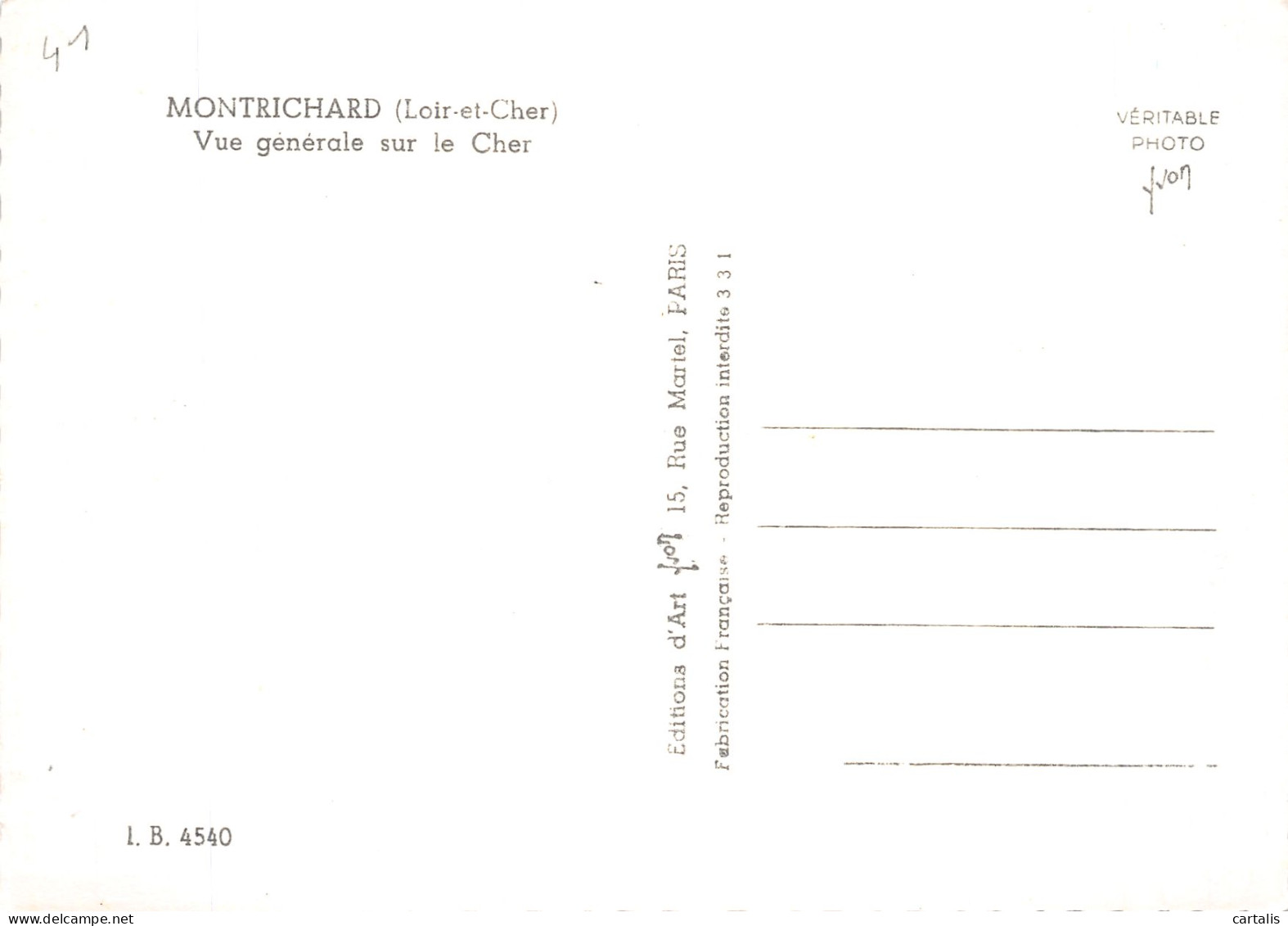 41-MONTRICHARD-N° 4401-C/0375 - Montrichard