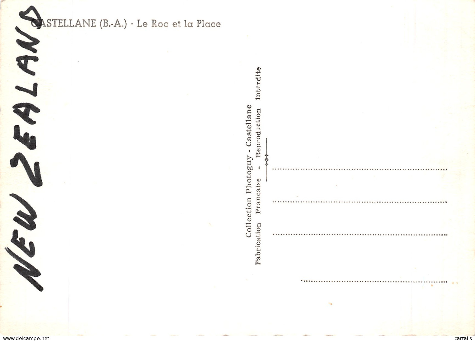 04-CASTELLANE LE ROC ET LA PLACE-N° 4401-C/0325 - Castellane