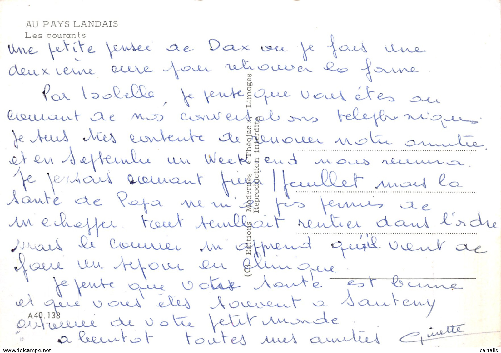 40-LES LANDES LES COURANTS-N° 4401-C/0157 - Autres & Non Classés