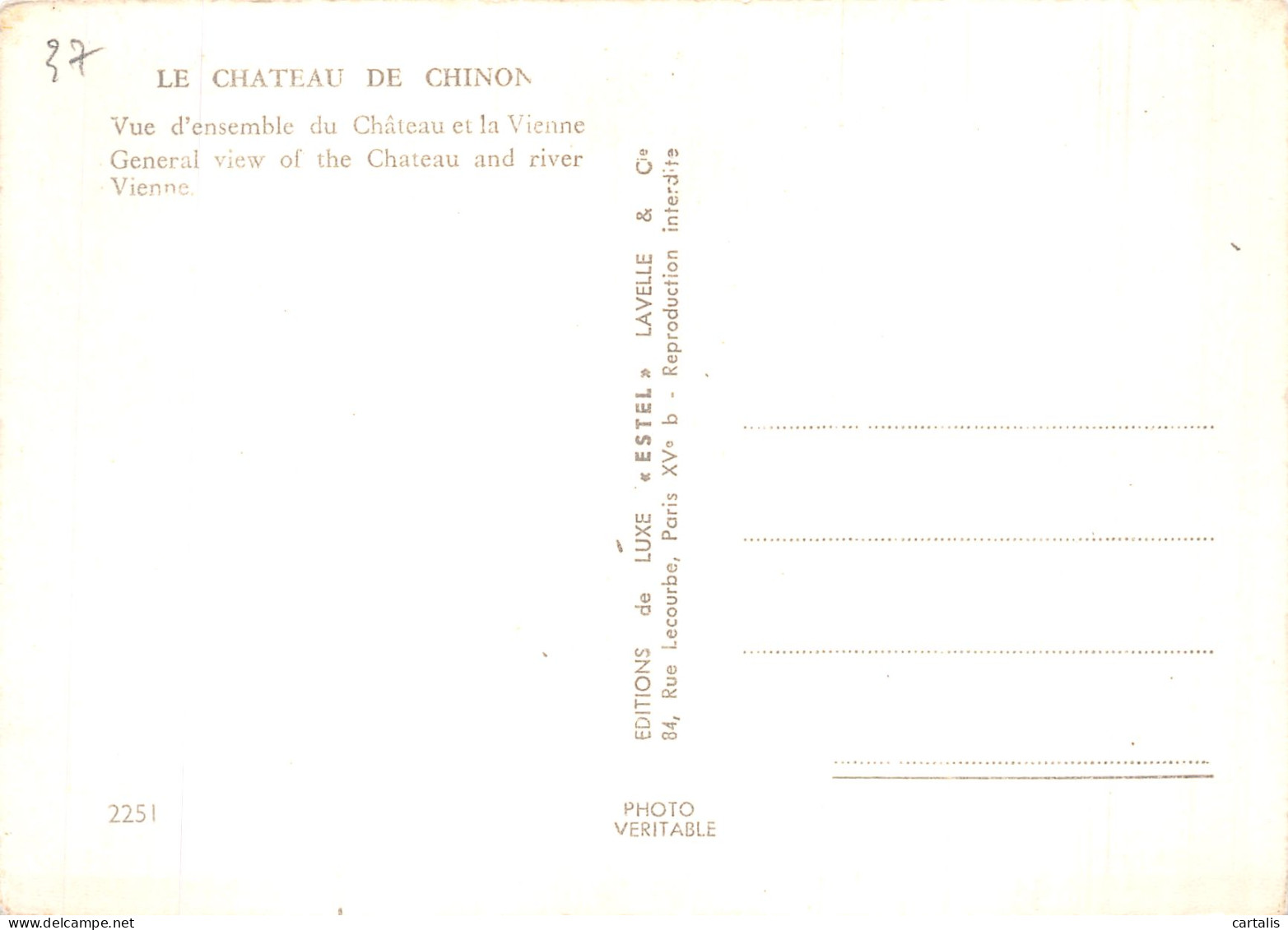 37-CHINON LE CHATEAU-N° 4403-B/0289 - Chinon