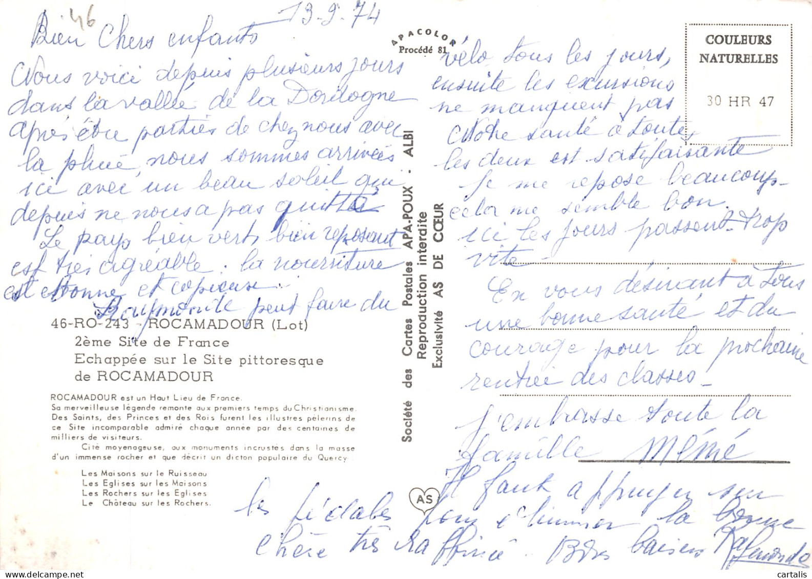 46-ROCAMADOUR-N° 4403-B/0011 - Rocamadour
