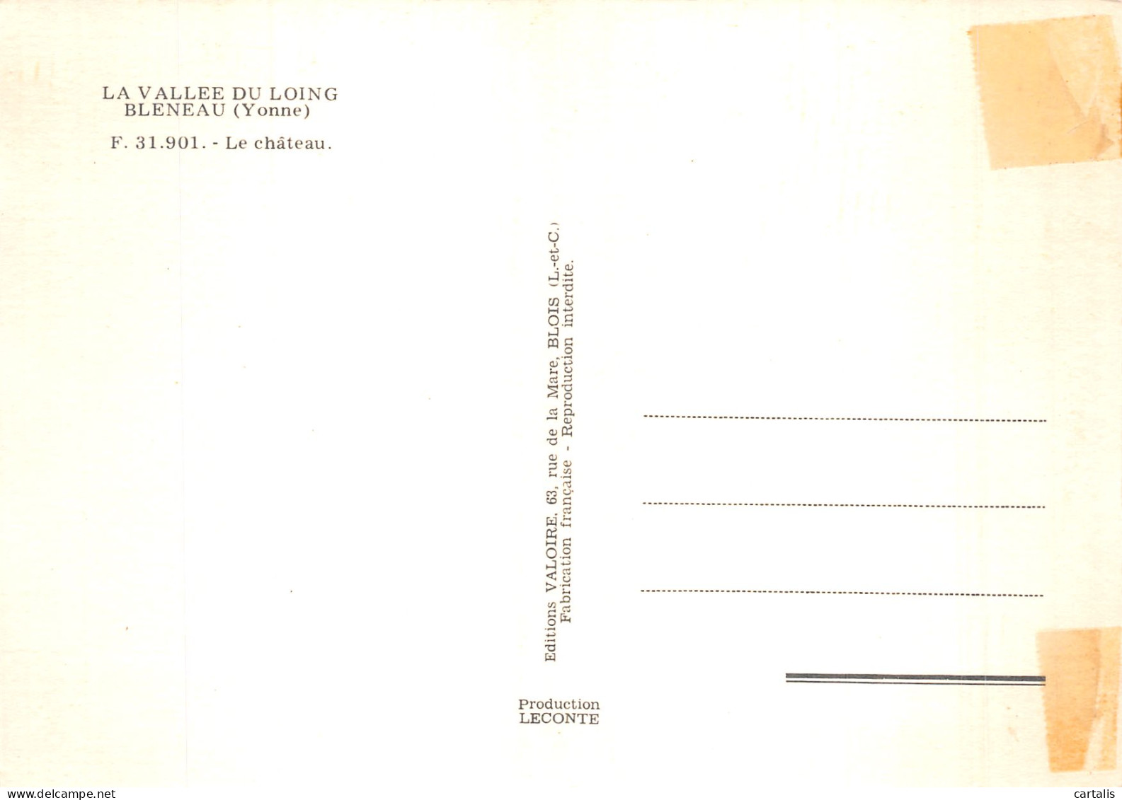89-BLENEAU LE CHATEAU -N° 4403-A/0199 - Bleneau