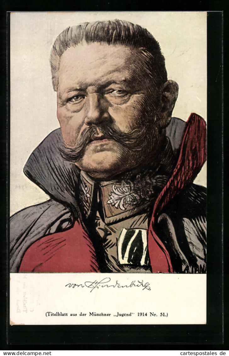 Künstler-AK Angelo Jank: Portrait Von Paul Von Hindenburg  - Historische Figuren