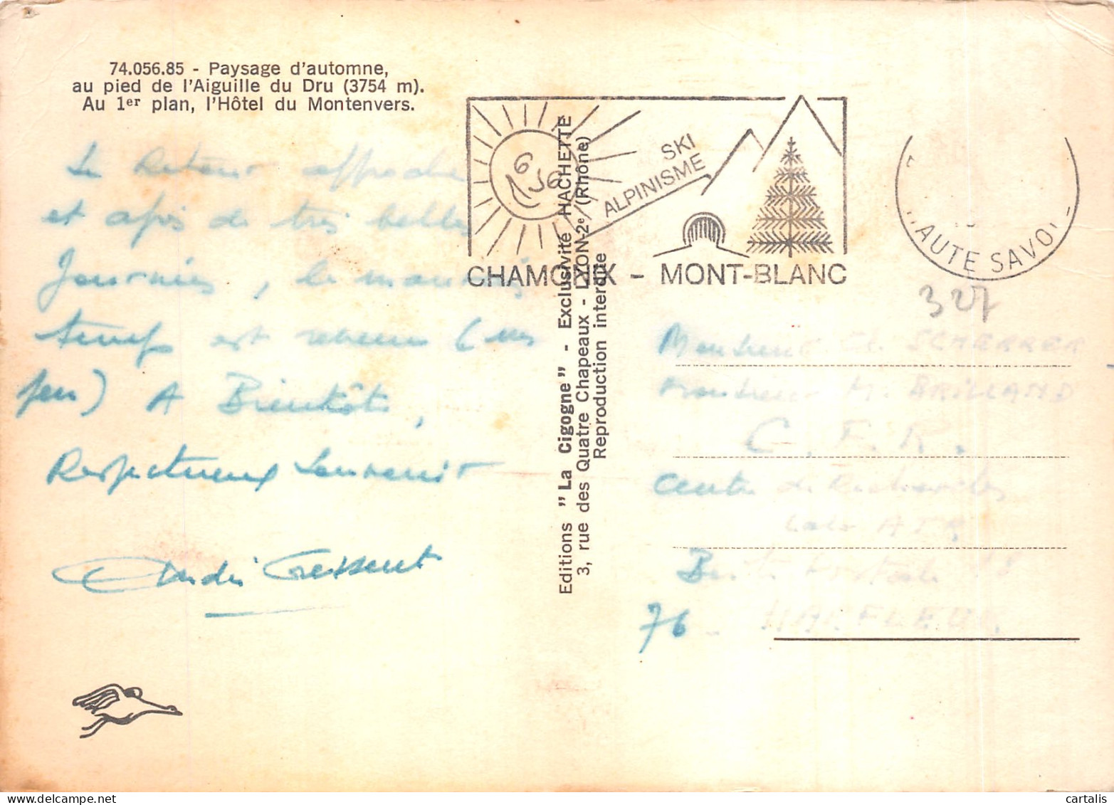 74-AIGUILLE DU DRU ET HOTEL DU MONTENVERS-N° 4403-D/0113 - Autres & Non Classés