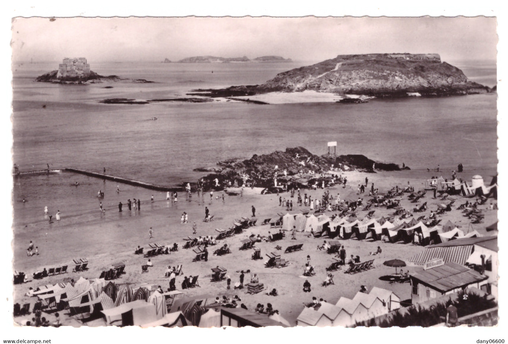 SAINT MALO Plage De Bon Secours Et Les Beys (carte Photo Animée) - Saint Malo