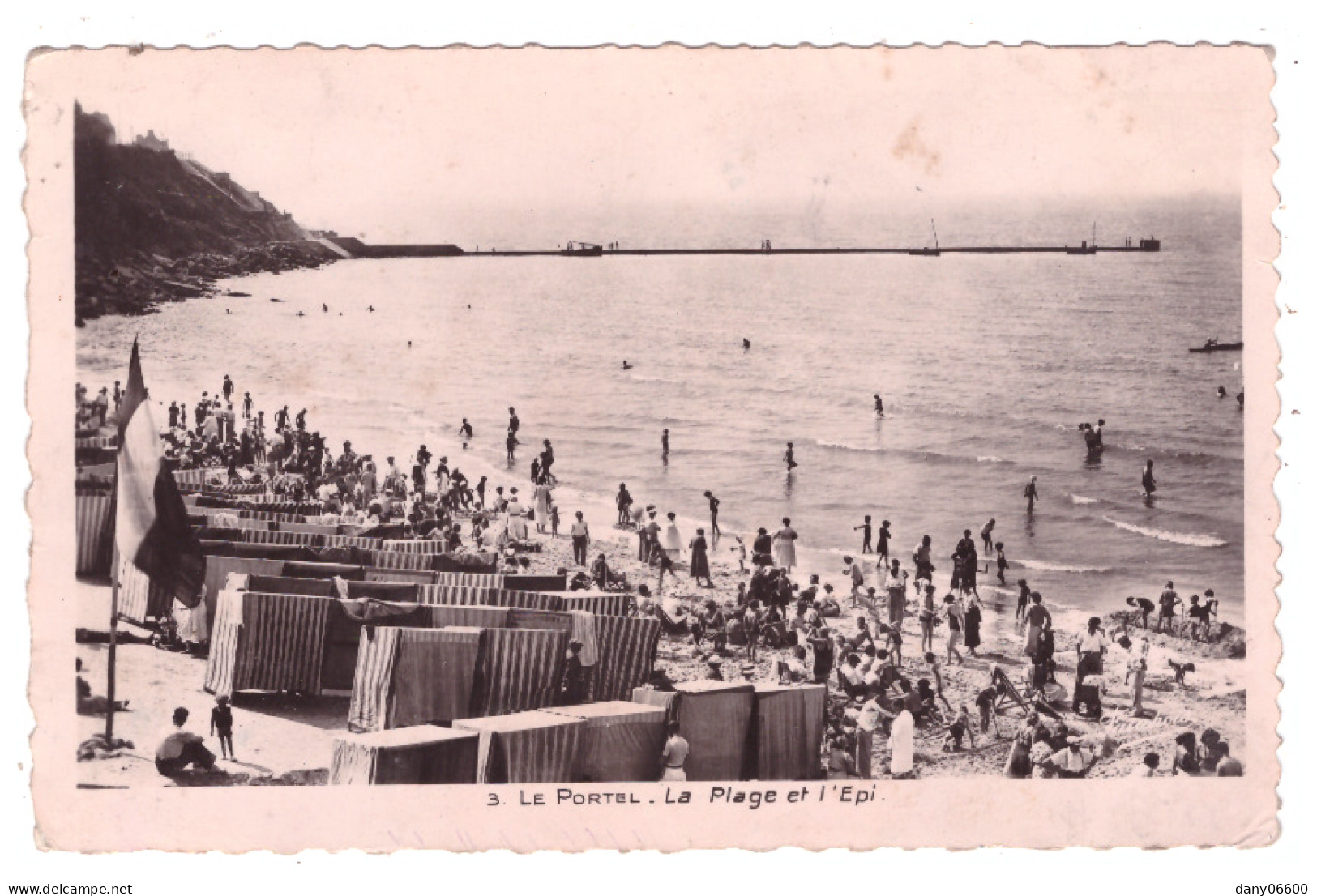 LE PORTEL La Plage Et L'Epi (carte Photo Animée) - Le Portel