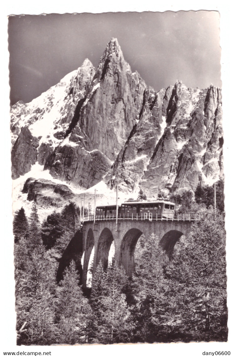 CHAMONIX- MONT BLANC - Chemin De Fer De La Mer De Glace Et Le Dru (carte Photo) - Chamonix-Mont-Blanc