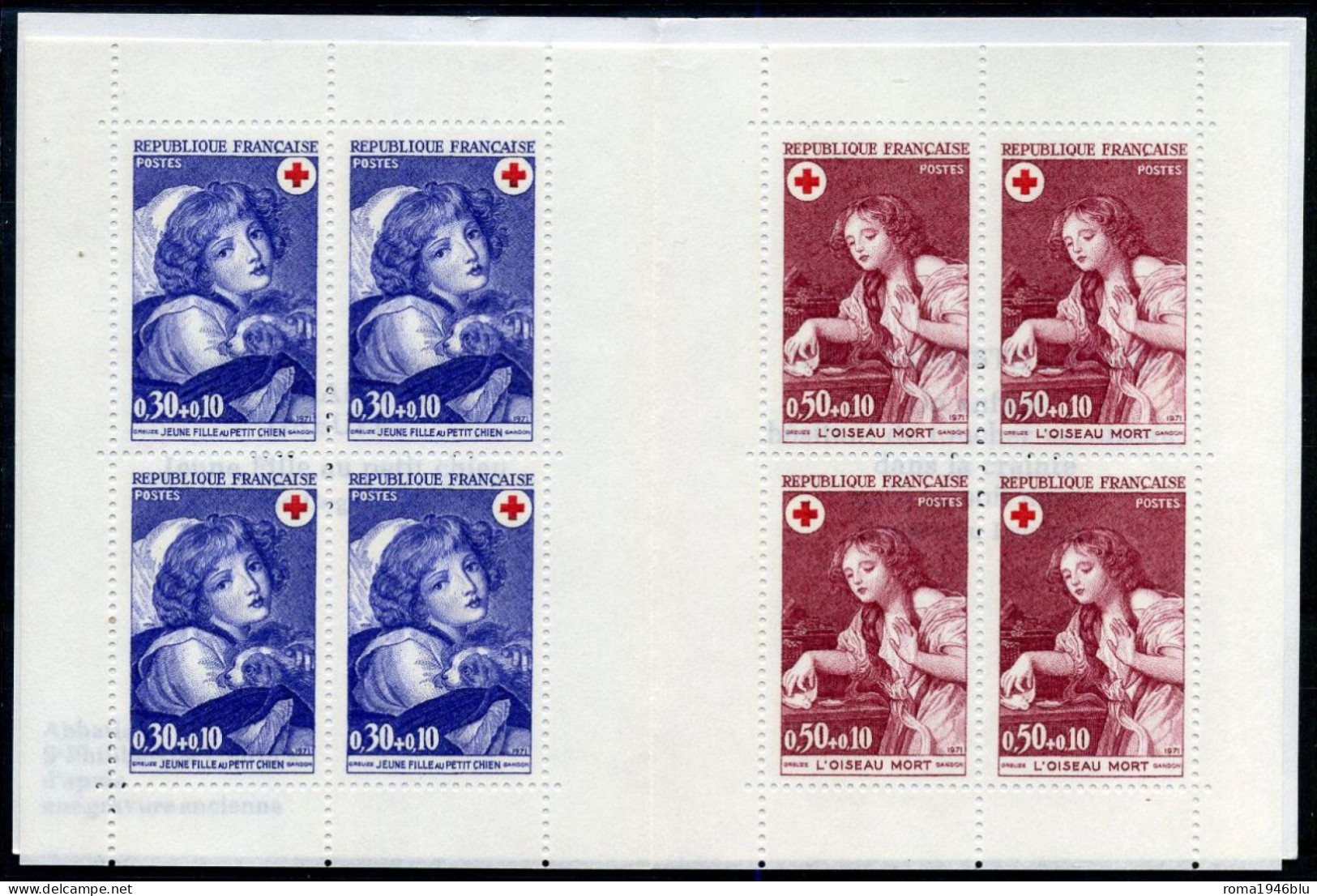 FRANCIA 1971 LIBRETTO PRO CROCE ROSSA ** MNH - Rotes Kreuz