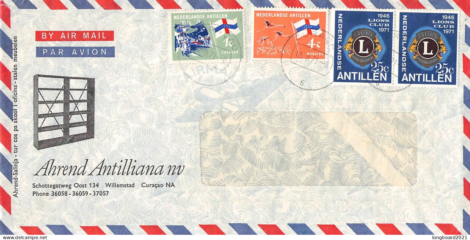 NETHERL. ANTILLES - AIRMAIL 1971 - WIEN/AT / 6311 - Niederländische Antillen, Curaçao, Aruba