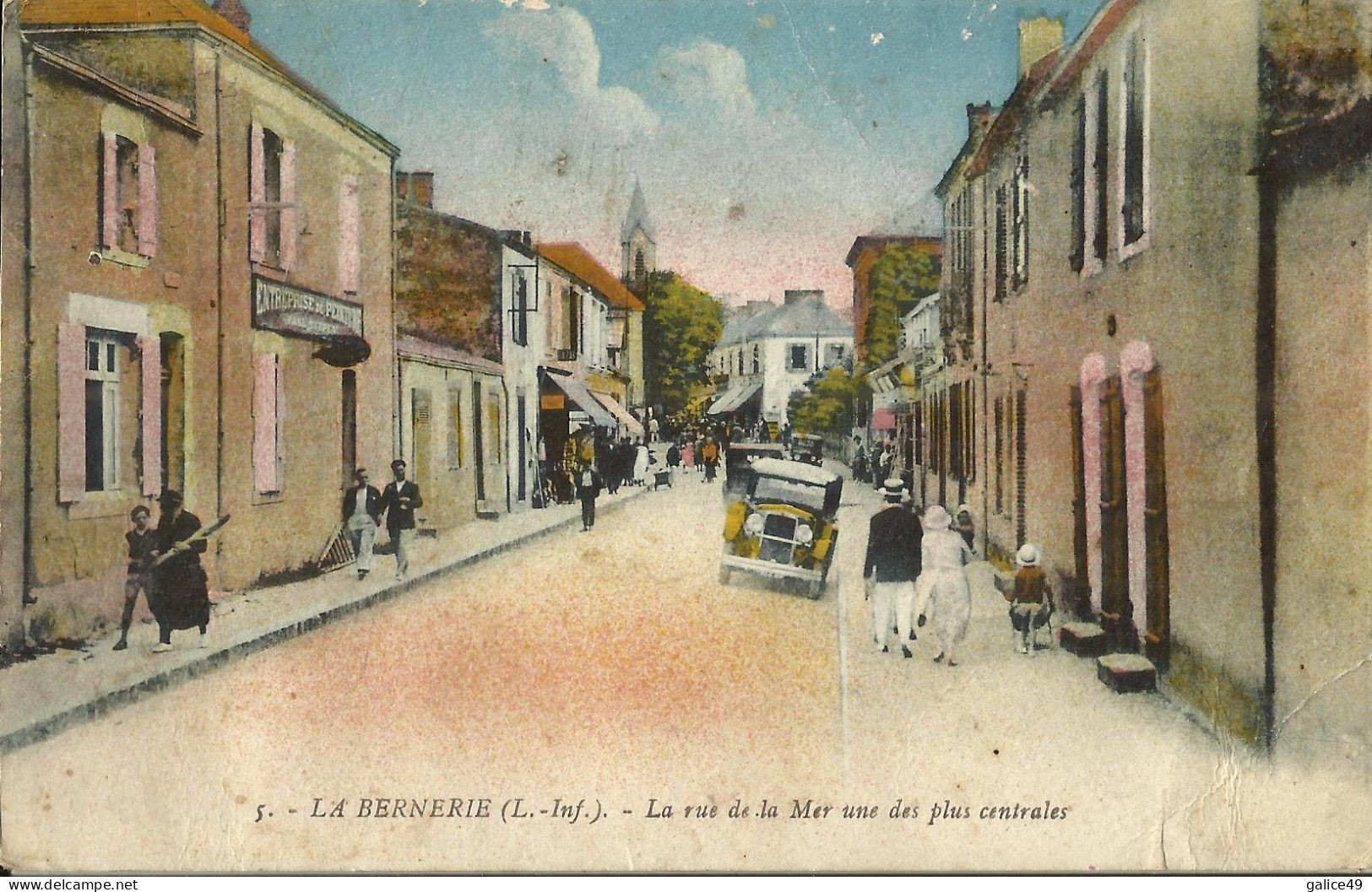 7059 CPA La Bernerie - La Rue De La Mer Une Des Plus Centrales - La Bernerie-en-Retz