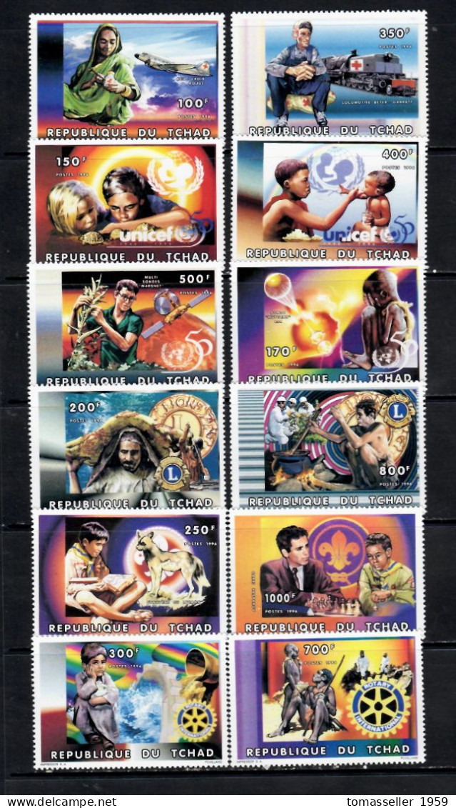 Chad -1996 Year Set (14 Issues)-MNH**